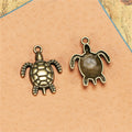 Vintage Sea Turtle Alloy Charm Pendant 23x17mm
