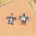 Vintage Metal Sea Turtle Pendant in Multiple Finish Options for Jewelry Making view 3