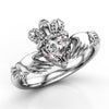 Silver Crown Heart Size 9