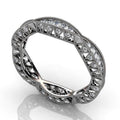 Twisted Pave Eternity Band Ring In Gold And Silver Tones view 4