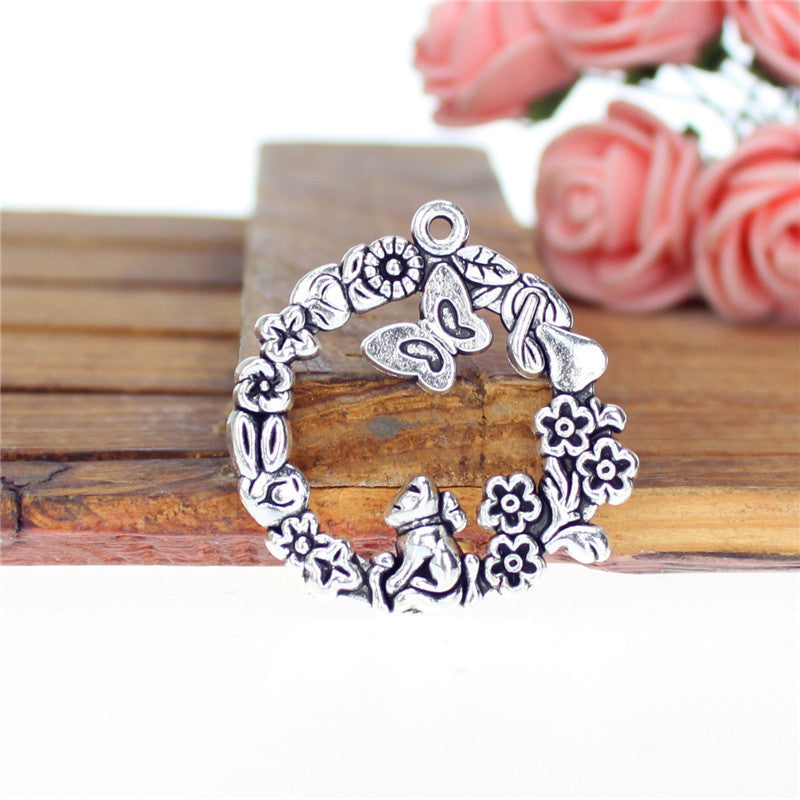 33mm Secret Garden Alloy Charm Pendant