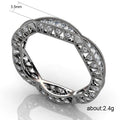 Twisted Pave Eternity Band Ring In Gold And Silver Tones view 5