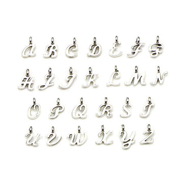 Metallic Alphabet Letter Metal Charms with 27 Listed Options