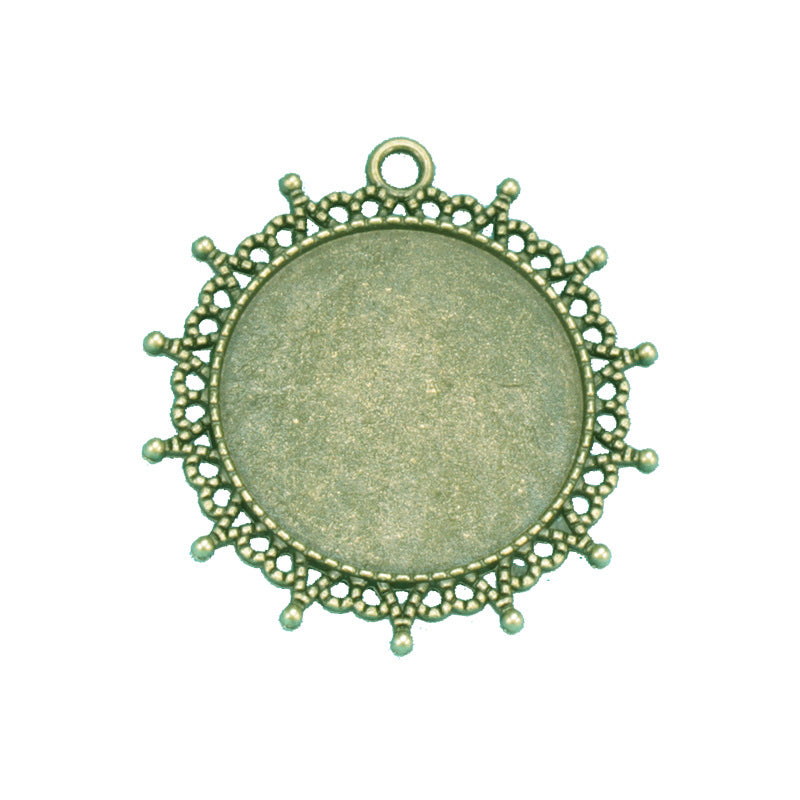 30mm Double-Sided Cabochon Tray Keychain Bezel Setting