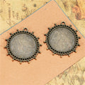 30mm Double-Sided Cabochon Tray Keychain Bezel Setting