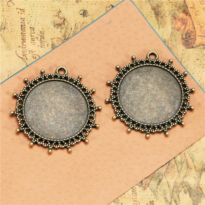 30mm Double-Sided Cabochon Tray Keychain Bezel Setting