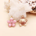 Gold-Tone Cherry Blossom Metal Charms with 5 Listed Options view 3