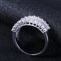 Baguette Stone Wide Eternity Ring In Silver Tone Jewelry view 3