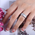 Baguette Stone Wide Eternity Ring In Silver Tone Jewelry view 4