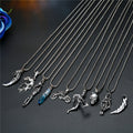 Antique Silver Tone Novelty Pendant Necklaces in Nine Figural Designs view 1