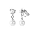 Five Pearl Look Ball Stud and Clip Dangle Earrings view 8