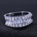Baguette Stone Wide Eternity Ring In Silver Tone Jewelry view 2