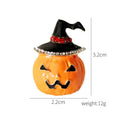 Halloween Pumpkin Witch Hat Rhinestone Enamel Brooch view 4