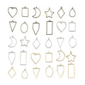 Geometric Metallic Pendant Frame Metal Charms for Jewelry and Craft Projects view 1