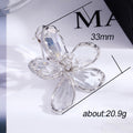 Five Petal Crystal Flower Drop Earrings in Four Colors view 5
