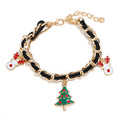 Woven Chain Christmas Charm Bracelets in Three Motifs view 3