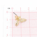 Bee Shaped Stud Earrings in Gold or Silver Tone Finish view 4