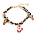 Woven Chain Christmas Charm Bracelets in Three Motifs view 2