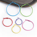 Four Six Pair Color Hoop Earring Display Card Sets view 4