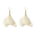 Six Color Layered Petal Flower Long Statement Earrings view 6