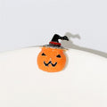 Halloween Pumpkin Witch Hat Rhinestone Enamel Brooch view 3