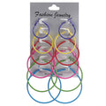 Four Six Pair Color Hoop Earring Display Card Sets view 6
