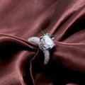 Silver Tone Round Crystal Pavé Solitaire Ring Jewelry view 4
