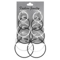 Four Six Pair Color Hoop Earring Display Card Sets view 8