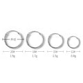 Four Size Silver Tone Polished Classic Small Hoop Earrings view 4