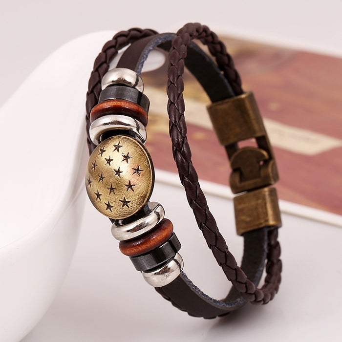 Punk Vintage Genuine Cowhide Leather Bracelet Direct Fashion Jewelry