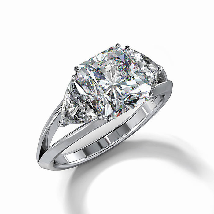 Silver Tone Marquise Cluster Ring With Clear Stones
