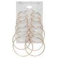Gold and Silver Six-Pair Graduated Hoop Earring Sets view 5
