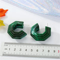 Chunky Layered Crescent Acrylic Stud Earrings in Three Colors view 3