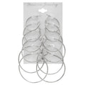 Gold and Silver Six-Pair Graduated Hoop Earring Sets view 7