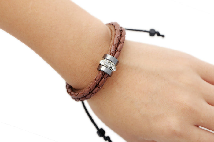 Punk Korean Japanese Style Genuine Cowhide Braided Leather Bracelet Fashion Jewelry