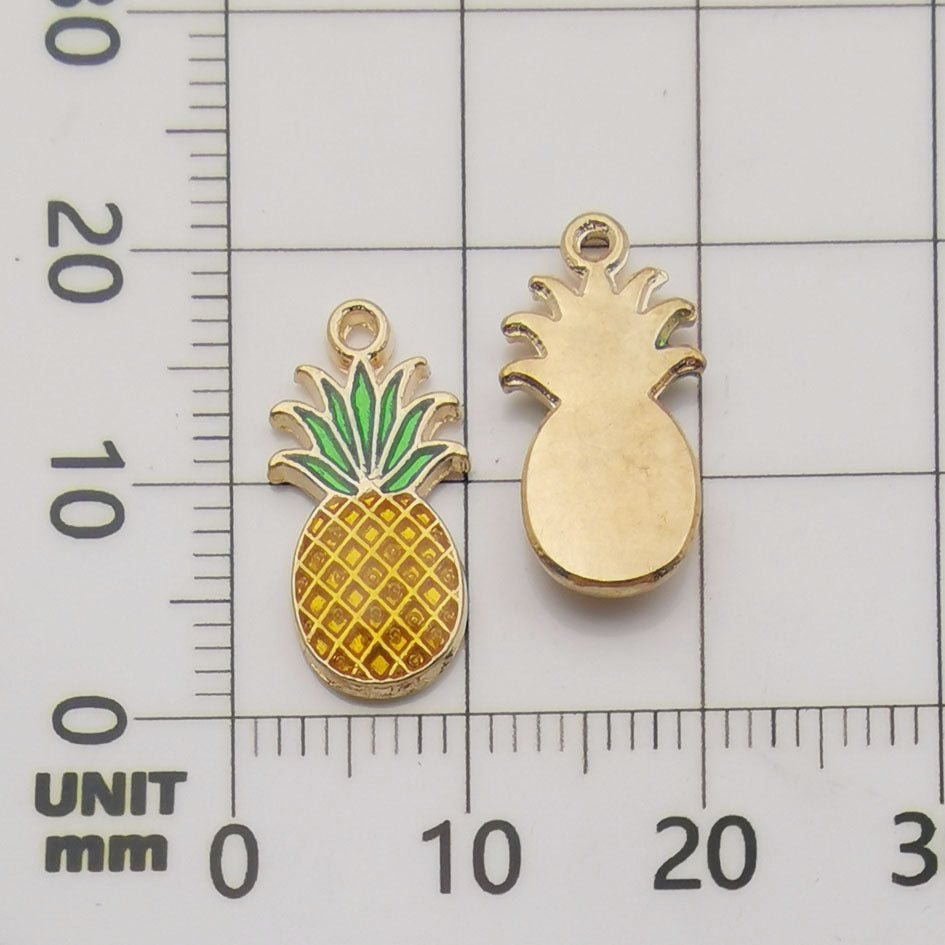 K Gold Color Enamel Zinc Alloy Small Charm Pendant for DIY Bracelet Necklace Jewelry
