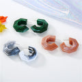Chunky Layered Crescent Acrylic Stud Earrings in Three Colors view 1
