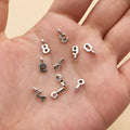 Metallic Number Metal Beads for Jewelry and Craft Projects view 2
