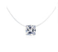 Invisible Cord Crystal and Bead Pendant Necklaces in Nineteen Designs view 11