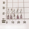 Metallic Number Metal Beads for Jewelry and Craft Projects view 4