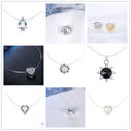 Invisible Cord Crystal and Bead Pendant Necklaces in Nineteen Designs view 1