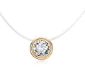 Invisible Cord Crystal and Bead Pendant Necklaces in Nineteen Designs view 7