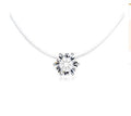 Invisible Cord Crystal and Bead Pendant Necklaces in Nineteen Designs view 6