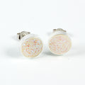 Round Druzy Stud Earrings in Six Color and Metal Combinations view 9