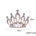 Rose Gold Silver Rhinestone Crown Brooch Two Finishes view 5