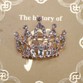 Rose Gold Silver Rhinestone Crown Brooch Two Finishes view 6