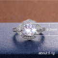 Silver Tone Ornate Halo Ring with Large Round Clear Stone view 5