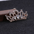Rose Gold Silver Rhinestone Crown Brooch Two Finishes view 2