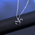 Silver Tone Origami Crane Pendant Necklace Polished Metal Jewelry view 4