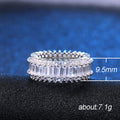 White Baguette Round Cubic Zirconia Full Eternity Ring view 5
